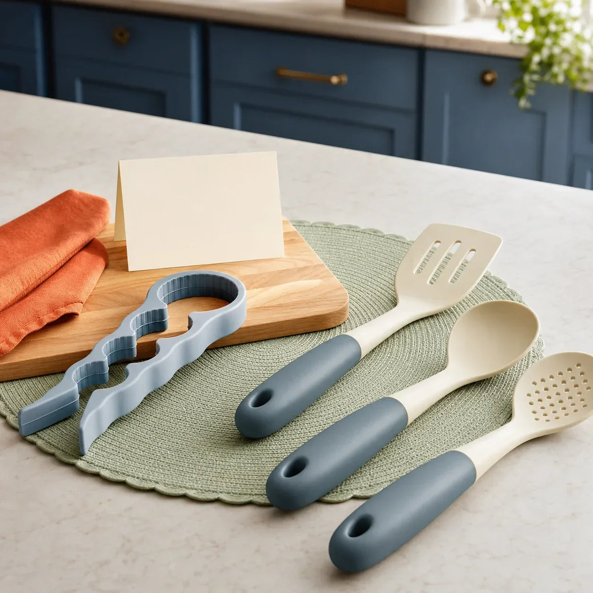 Easy-grip kitchen tools arranged as a thoughtful gift edit