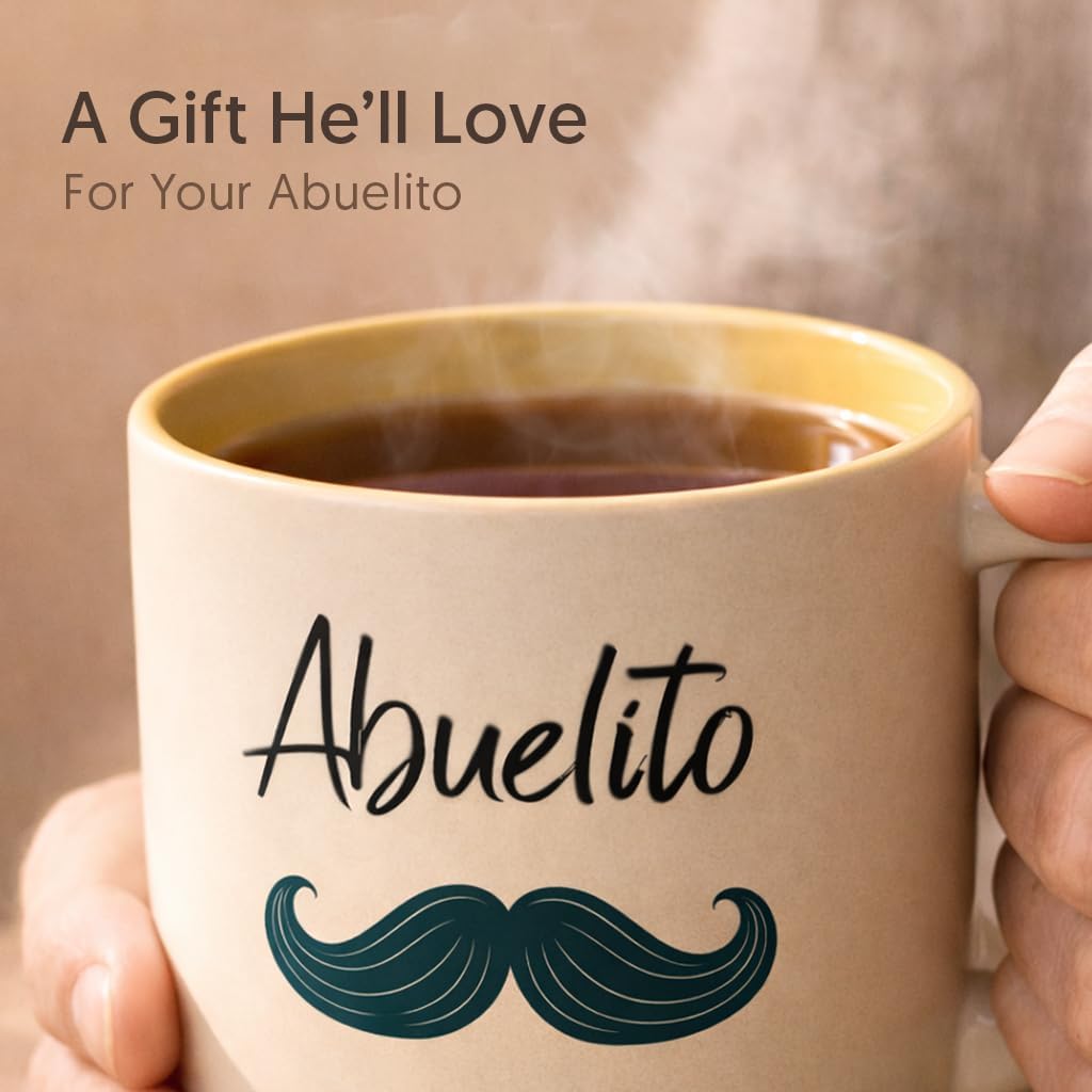 Abuelito Coffee Mug in Spanish, Taza Abuelo, 13 Oz Ceramic | Best Grandpa Gifts, El Mejor Abuelo, Latino Regalo Dia del Padre, Navidad, Grandparents Day, Fathers Day, Birthday, Christmas - view 4