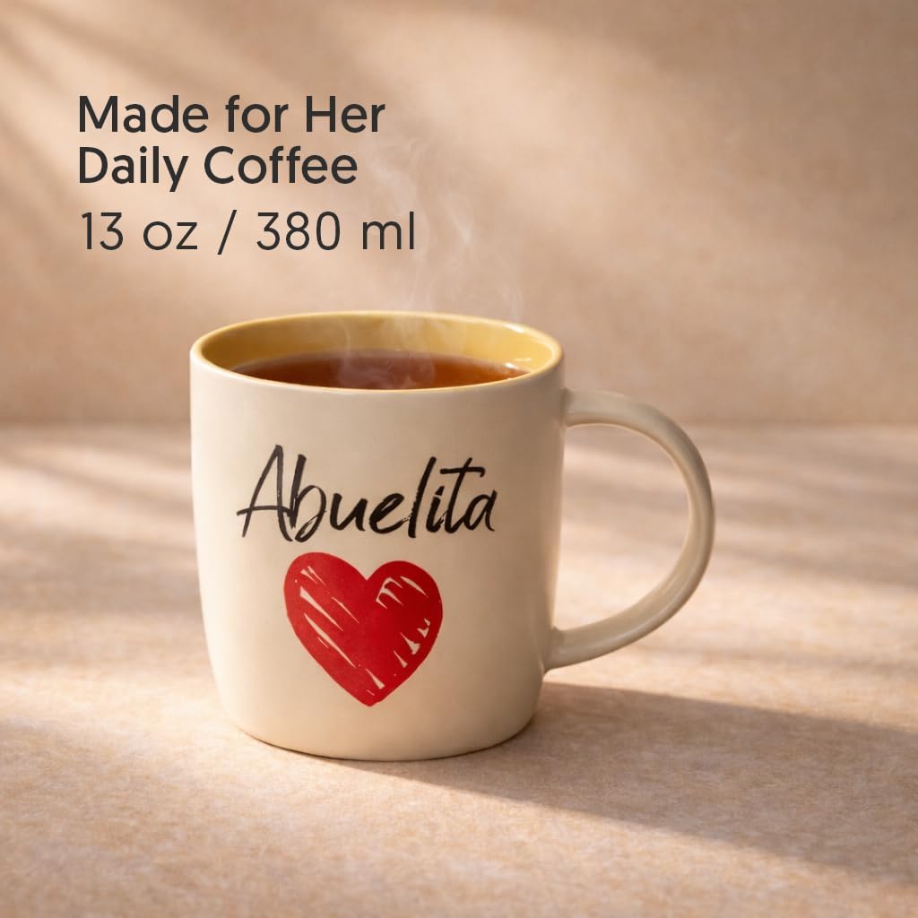 Abuelita Coffee Mug in Spanish, Taza Abuela, 13 Oz Ceramic | Best Grandma in The World Gifts, La Mejor Abuela, Latino Regalo Dia de las Madres, Navidad, Mothers Day, Birthday, Christmas - view 5