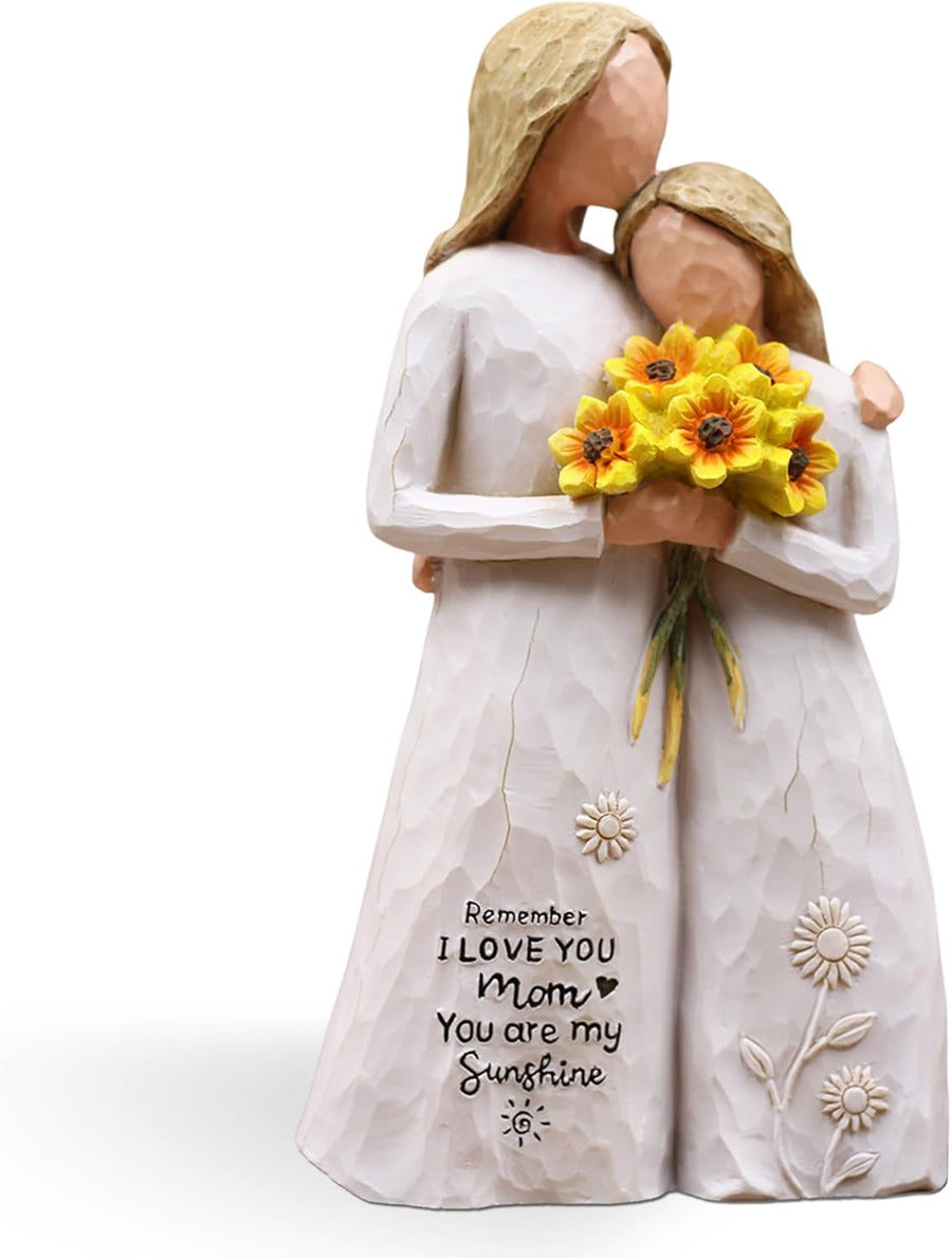 Mom Birthday Gifts from Daughter, Gifts for Mom,Mother Daughter Figurine | Birthday Gifts for Mom,Mom Gifts for Mothers Day Christmas,Hand-Painted Resin Mother Daughter Statue,Mother of the Bride Gift