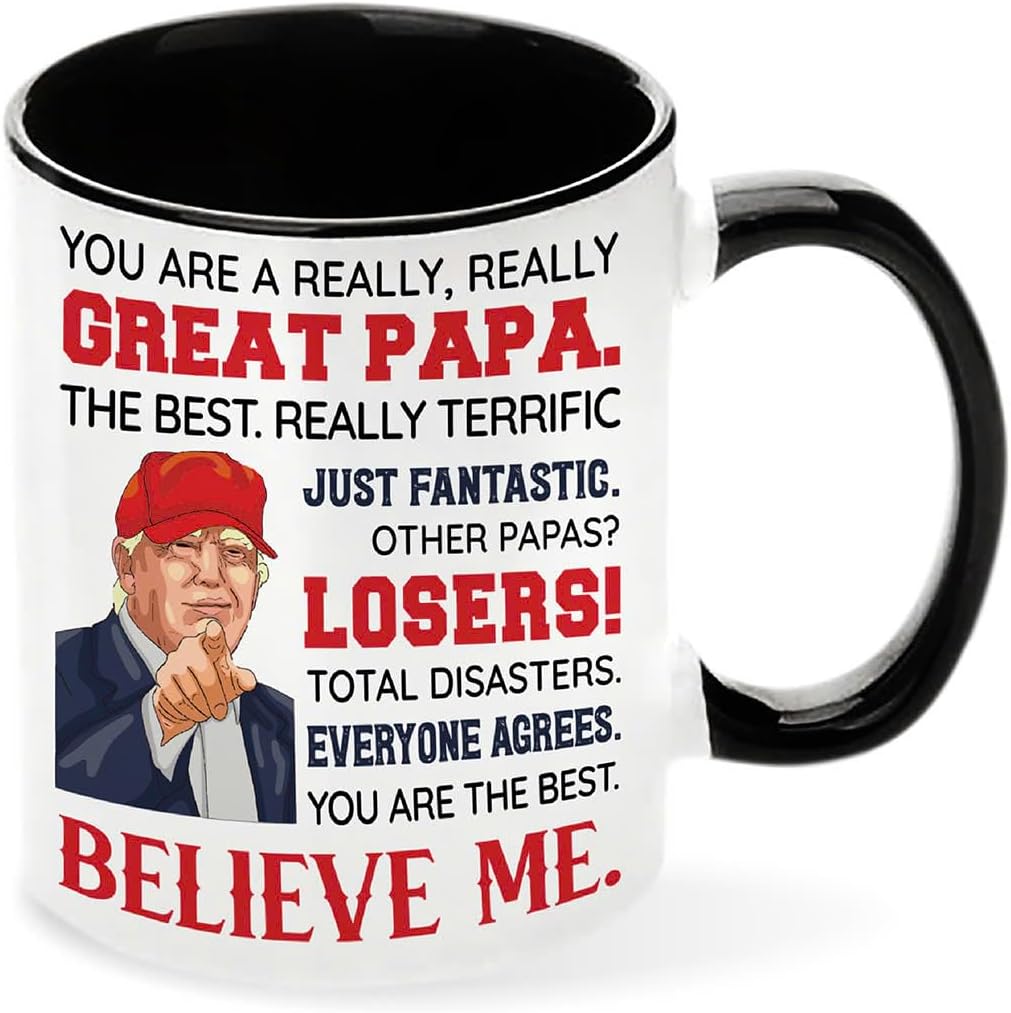 Fathers Day Gift for Papa from Grandkids, Grandchildren - Christmas, Birthday, Father's Day Gifts for Dad, Father, Grandpa Gift Idea - Papa Coffee Mug 11oz