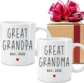 Great Grandparents EST 2026 Mugs, EST 2026 New Grandparents Gift, Pregnancy Announcement Pregnancy Reveal Mug, First Time Grandparents Gifts for New Grandparent