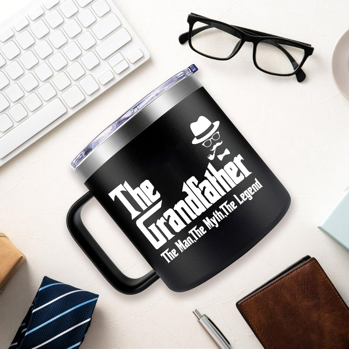 Fathers Day Gift for Grandpa Mug - Grandpa Gifts from Grandchildren - Grandfather Birthday Christmas Gift from Granddaughter, Grandson - Coffee Mug 14oz - view 3