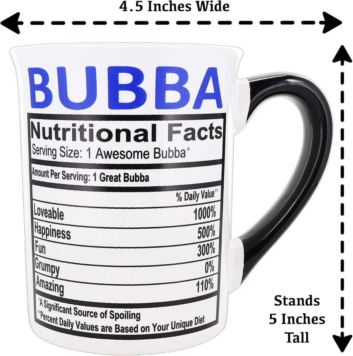 Bubba Mug, 16oz Ceramic Bubba Coffee Cup | Coffee Table and Home Decor, Mens Gifts for Men, Grandpa, Dad, Papa, Grandparents - view 4