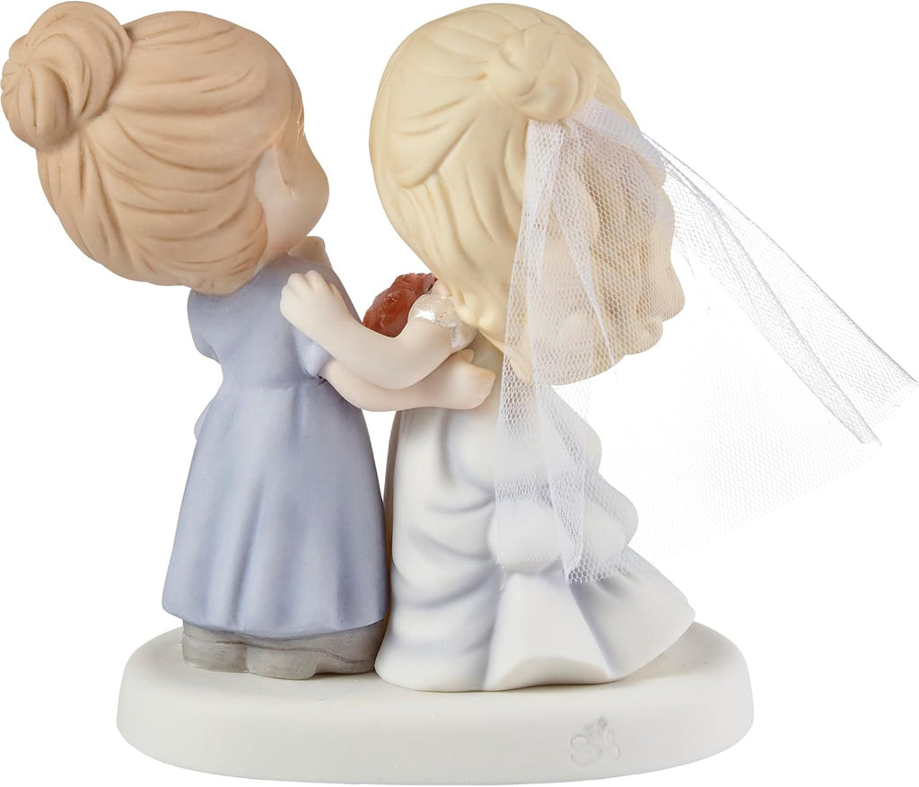 Mother of the Bride Figurine – Wedding Day Keepsake – Sentimental Mother Daughter Wedding Gift – Bisque Porcelain Collectible - view 4