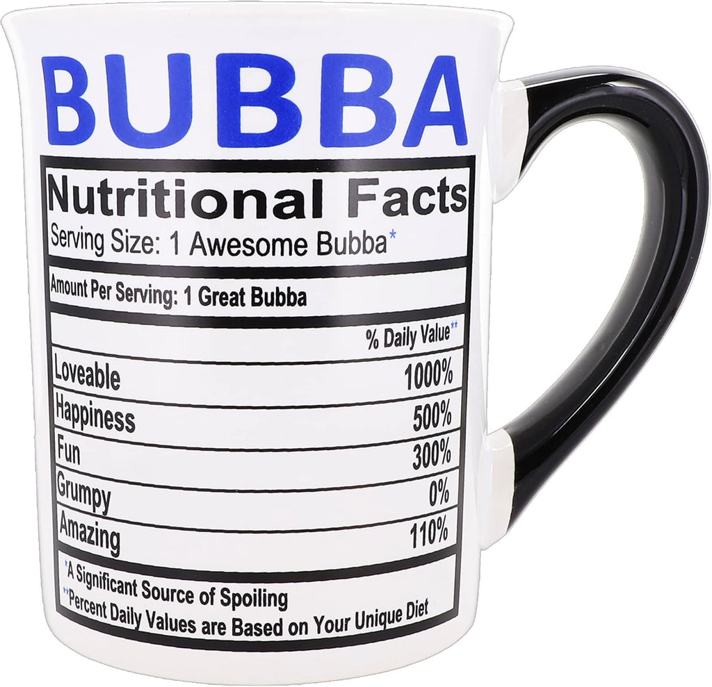 Bubba Mug, 16oz Ceramic Bubba Coffee Cup | Coffee Table and Home Decor, Mens Gifts for Men, Grandpa, Dad, Papa, Grandparents