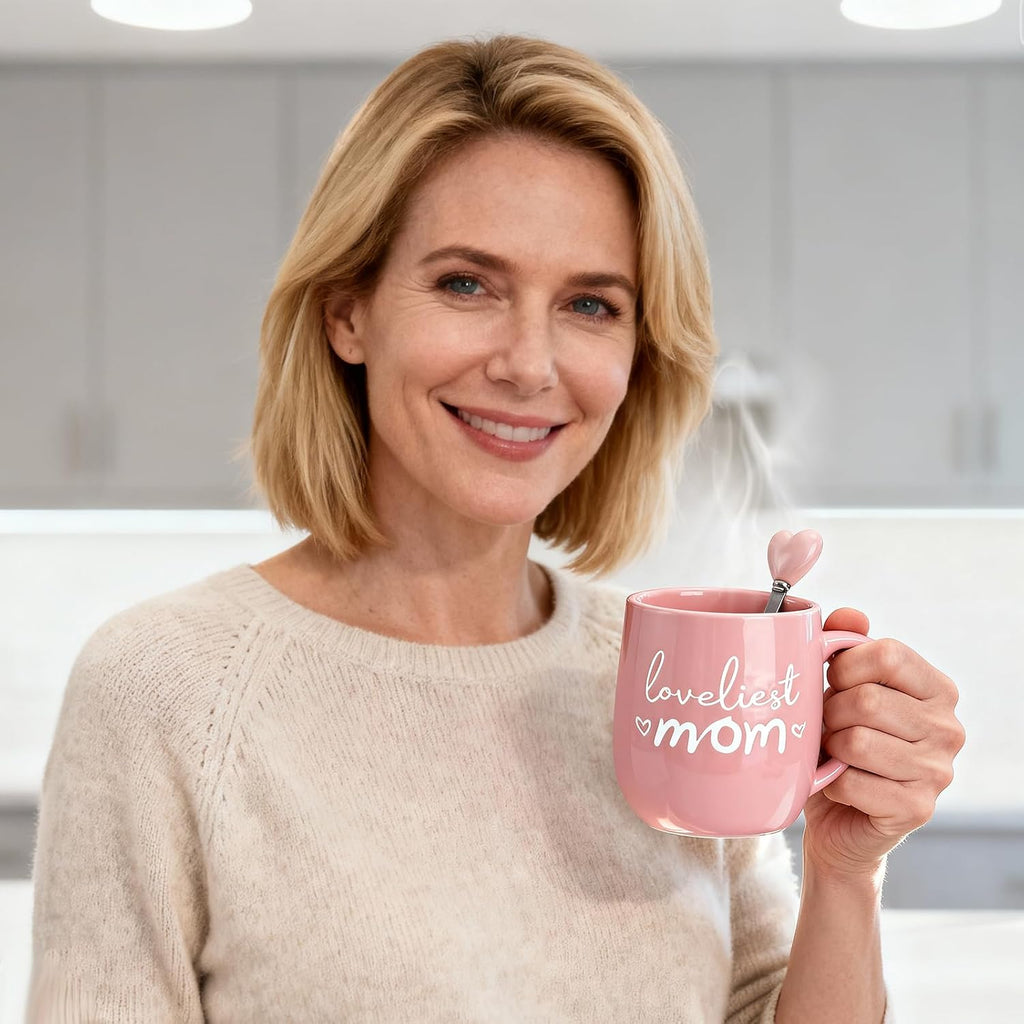 Gifts for Mom from Daughter Son Loveliest Mom Cup Trinket Dish | Mom Birthday Gift,Cup,Jewelry Dish, Spoon with Gift Box, Gift For Mom Birthday Anniversary Mother Day For Mother Mama - view 3