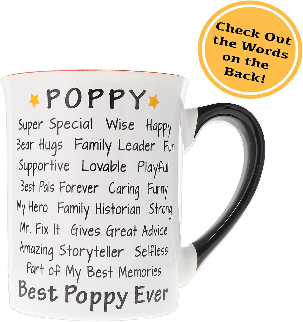 Ceramic Coffee Cups, 16oz Large I Love My Poppy Mug | Ideal Gift for Grandpa, Papa, and Dad, for Father's Day, Birthday, or Christmas, Poppy Coffee Mug, Home Decor, Kitchen Decor - view 2