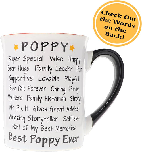 Ceramic Coffee Cups, 16oz Large I Love My Poppy Mug | Ideal Gift for Grandpa, Papa, and Dad, for Father's Day, Birthday, or Christmas, Poppy Coffee Mug, Home Decor, Kitchen Decor - view 2