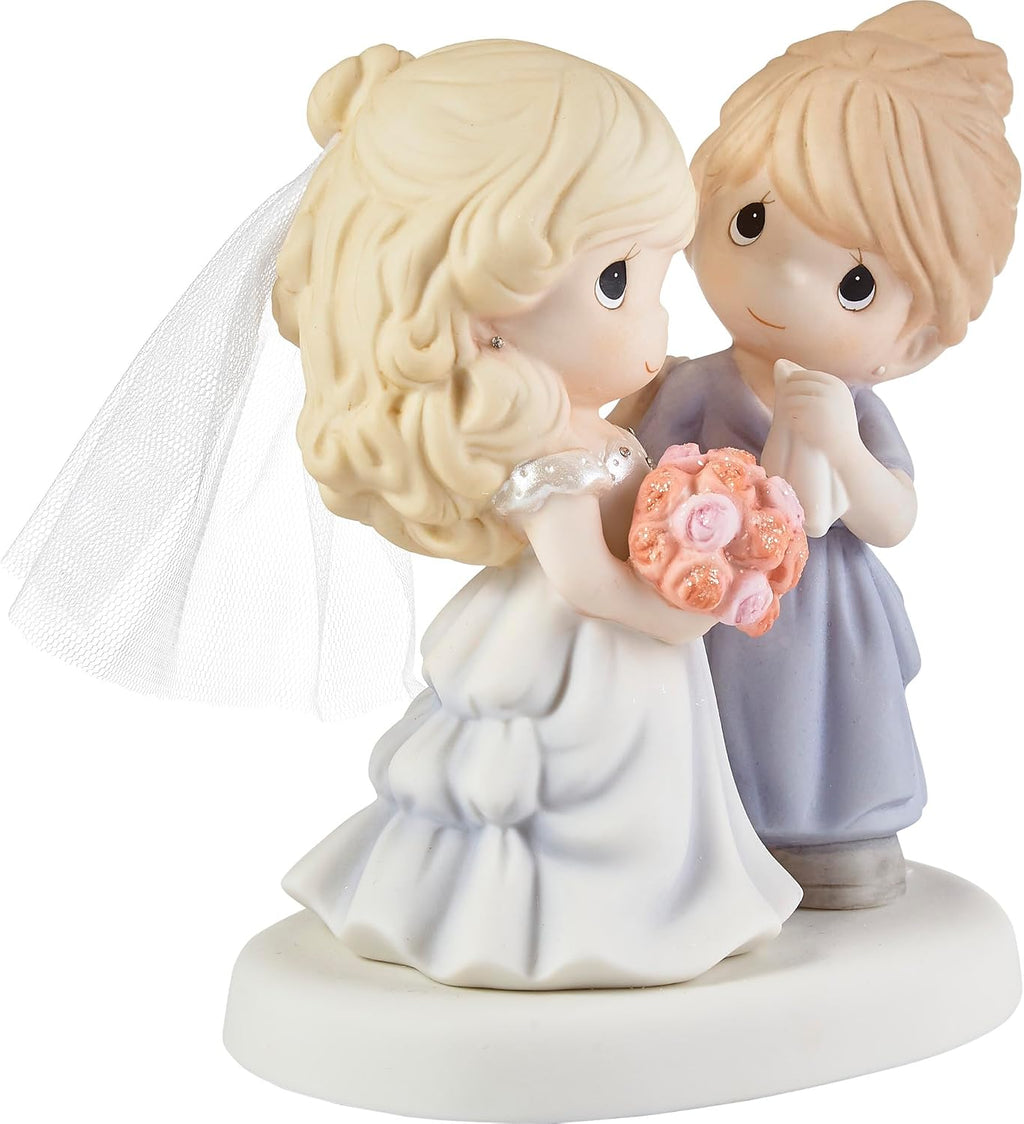 Mother of the Bride Figurine – Wedding Day Keepsake – Sentimental Mother Daughter Wedding Gift – Bisque Porcelain Collectible - view 2