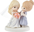 Mother of the Bride Figurine – Wedding Day Keepsake – Sentimental Mother Daughter Wedding Gift – Bisque Porcelain Collectible