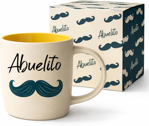 Abuelito Coffee Mug in Spanish, Taza Abuelo, 13 Oz Ceramic | Best Grandpa Gifts, El Mejor Abuelo, Latino Regalo Dia del Padre, Navidad, Grandparents Day, Fathers Day, Birthday, Christmas