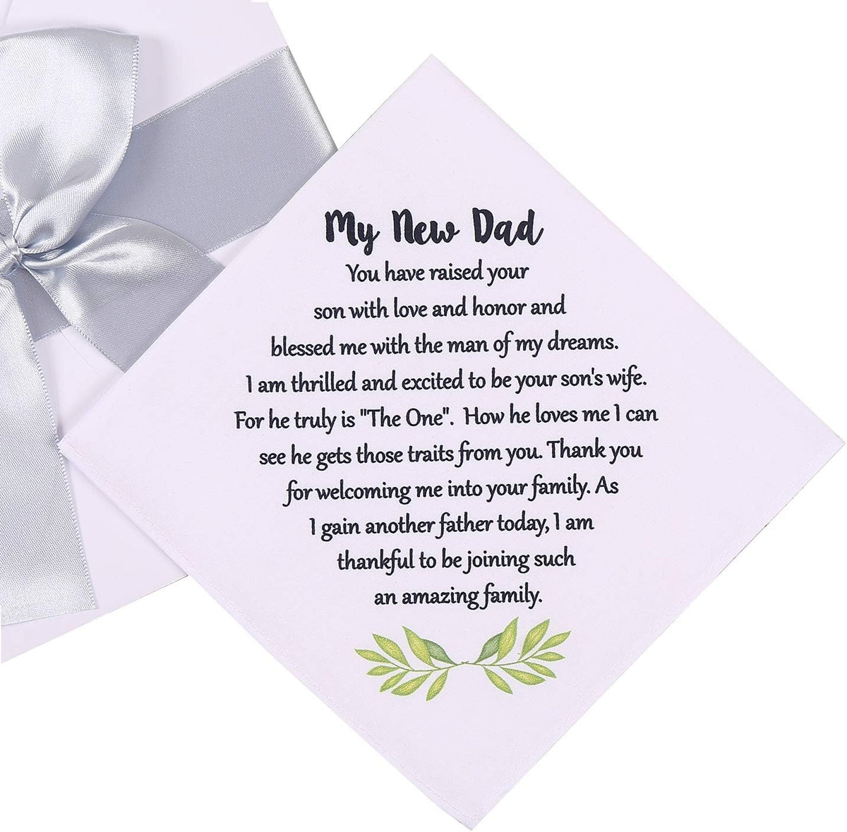 Wedding Handkerchief for Bride's Mother, Mom Wedding Gift from Daughter, Keepsake Hankie for Mother - view 7