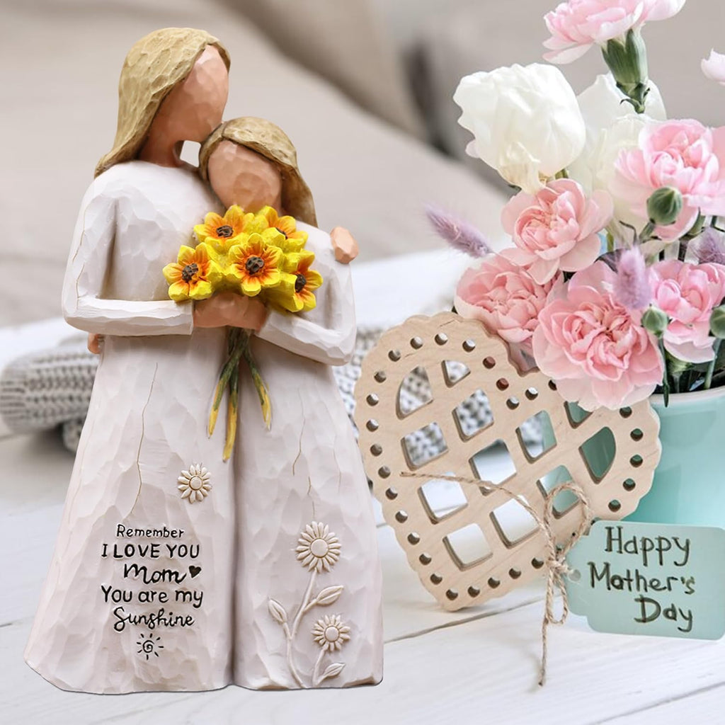 Mom Birthday Gifts from Daughter, Gifts for Mom,Mother Daughter Figurine | Birthday Gifts for Mom,Mom Gifts for Mothers Day Christmas,Hand-Painted Resin Mother Daughter Statue,Mother of the Bride Gift - view 2
