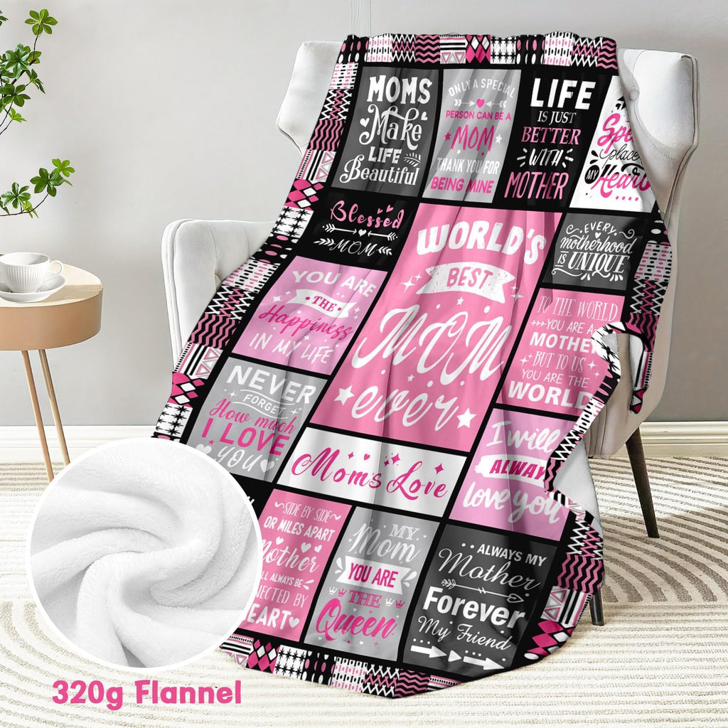 Mom Birthday Gifts from Daughter, Best Mom Ever Blanket 50"x60" | Soft Cozy Keepsake for Christmas, Valentine's Day, Mother's Day and More - view 6