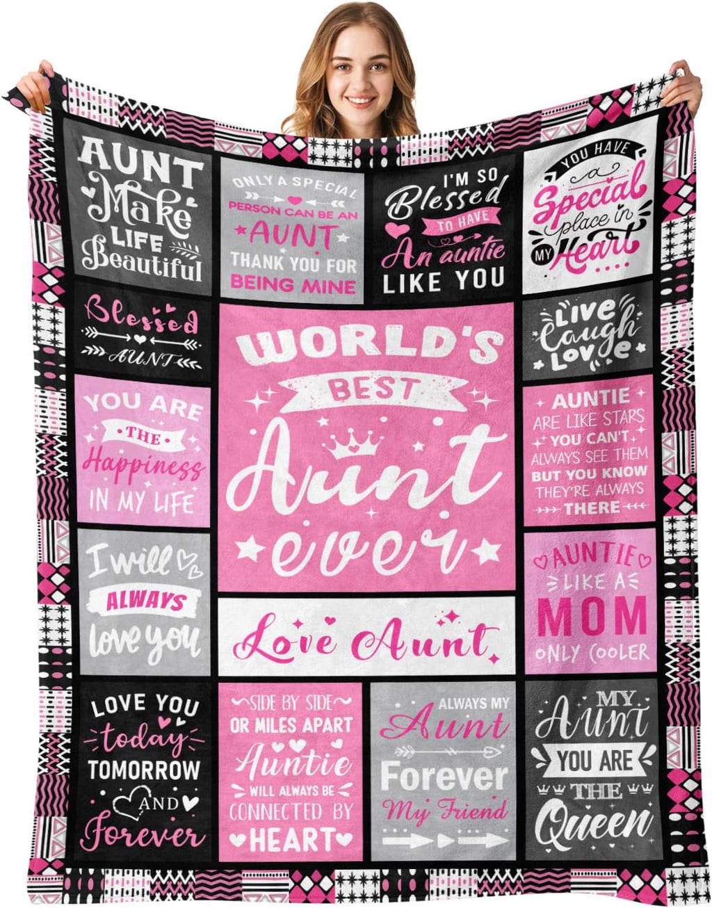 Mom Birthday Gifts from Daughter, Best Mom Ever Blanket 50"x60" | Soft Cozy Keepsake for Christmas, Valentine's Day, Mother's Day and More - view 8