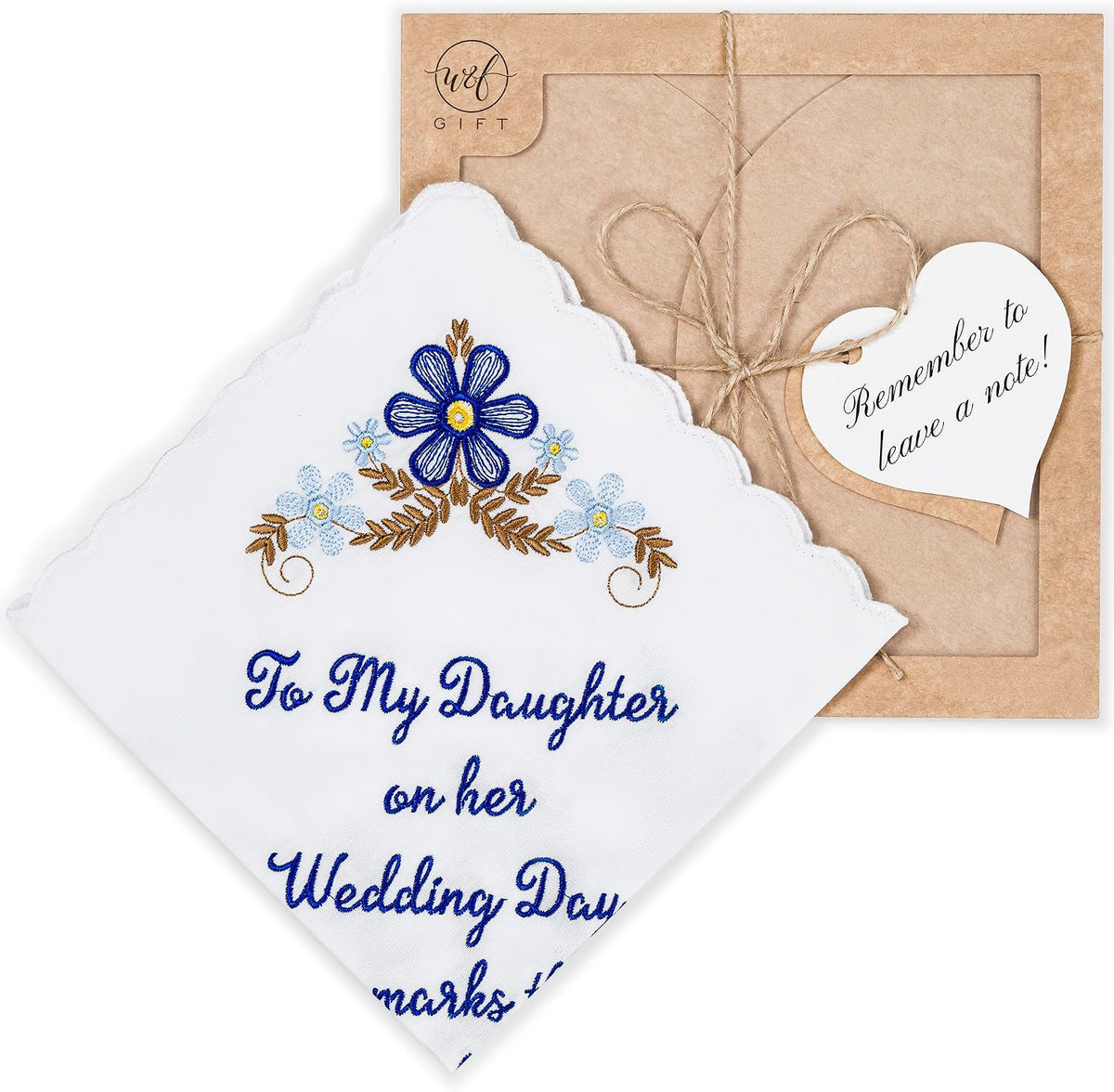 Mother of the Groom Gift Wedding Handkerchief Something Blue | Mother of the Groom Gift from Daughter, Wedding Keepsake Gift, Happy Tears Handkerchief, Cotton Hankie - view 8