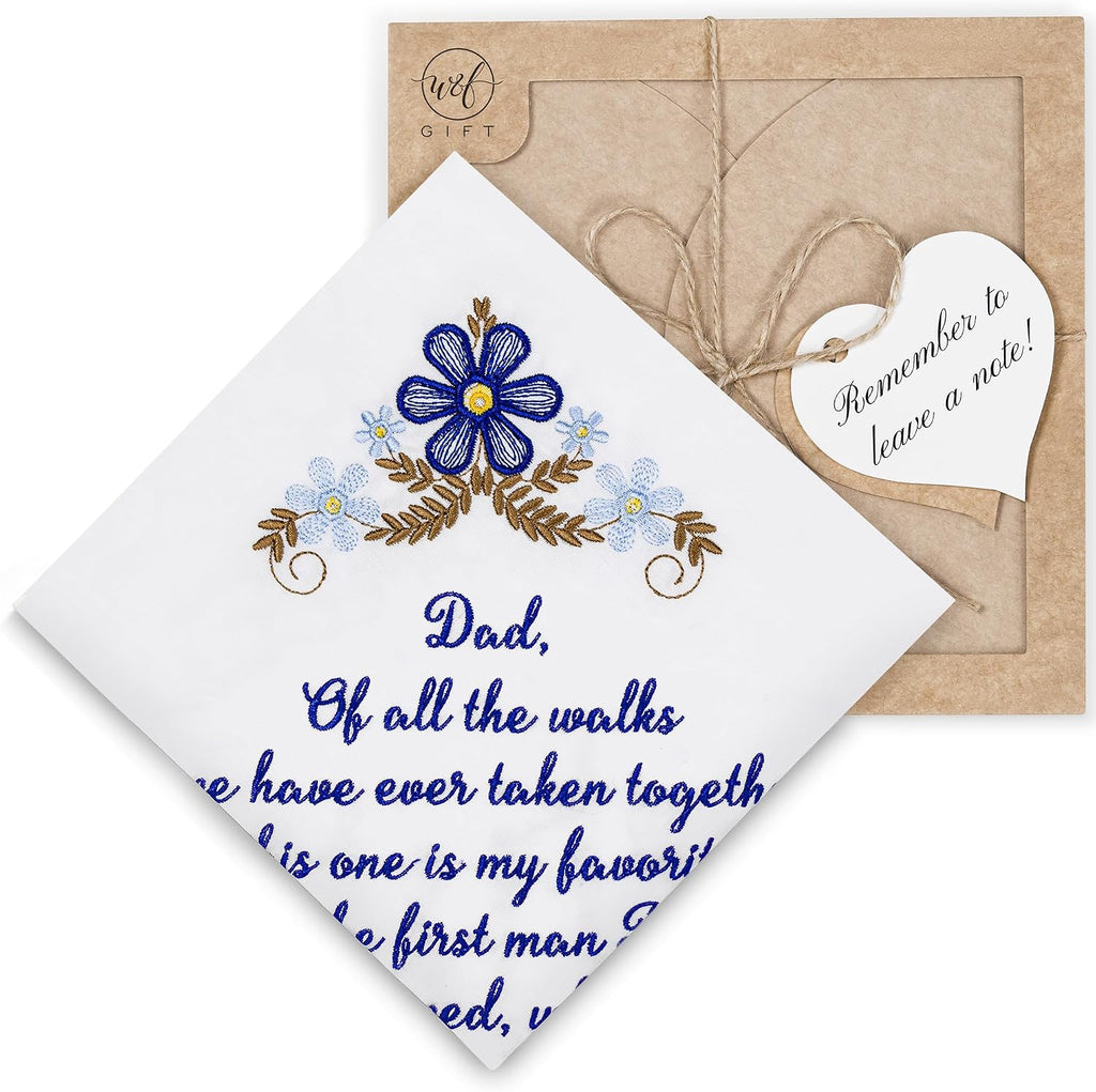 Mother of the Groom Gift Wedding Handkerchief Something Blue | Mother of the Groom Gift from Daughter, Wedding Keepsake Gift, Happy Tears Handkerchief, Cotton Hankie - view 6