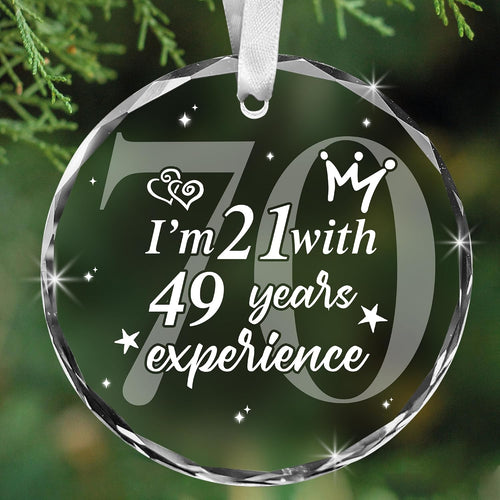 70th Birthday Ornament for Women, Cool Present for 70-Year-Old Female, Unique Happy 70th Birthday Decoration, 70 th Party Decoration Keepsake Gift - view 2