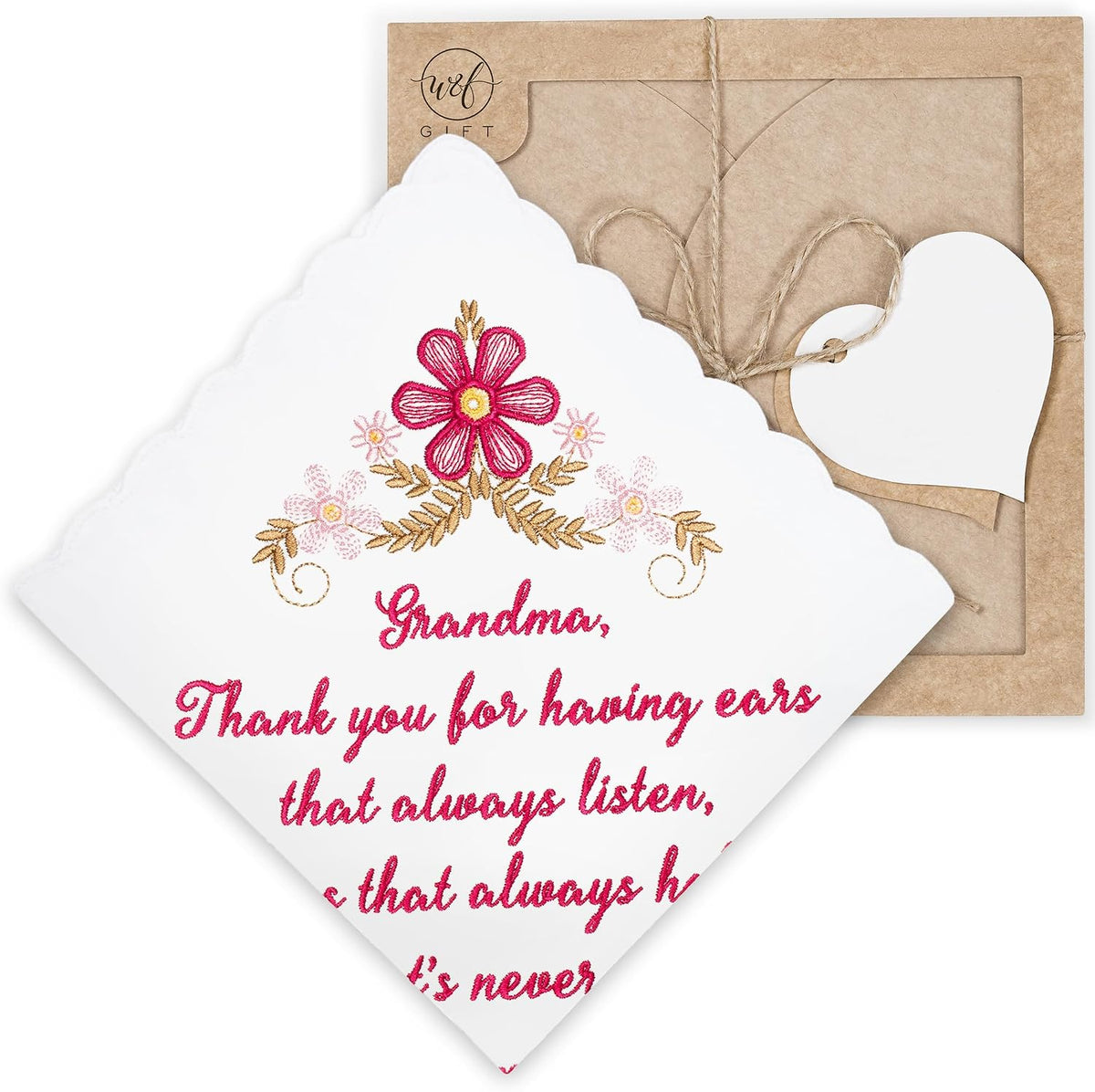 Mother of the Groom Gift Wedding Handkerchief Something Blue | Mother of the Groom Gift from Daughter, Wedding Keepsake Gift, Happy Tears Handkerchief, Cotton Hankie - view 3