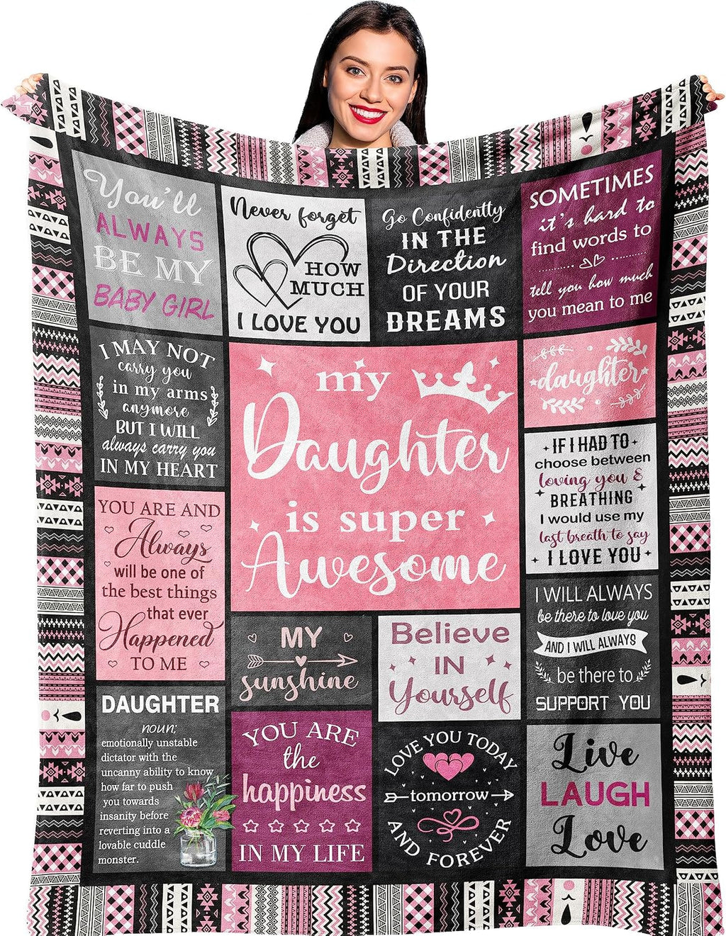 Gifts for Mom, Mom Birthday Gifts, Mom Gifts, Birthday Gift for Mom, Gifts for Moms from Daughter Son, Mama Mother Gifts, Best Mom Ever Gift, Valentines/Mothers Day to My Mom Blanket 60” x 50” - view 6